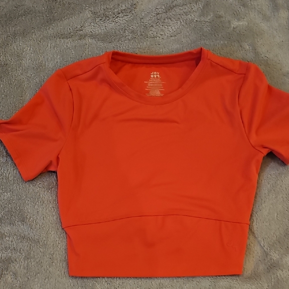 JoyLab Tops - JoyLab Women's Vibrant Orange Crop Top